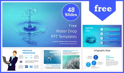 Water Drop Splash PowerPoint Templates