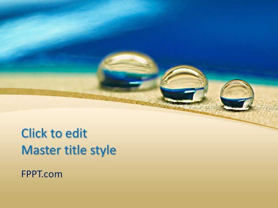 Water Drops PowerPoint Template