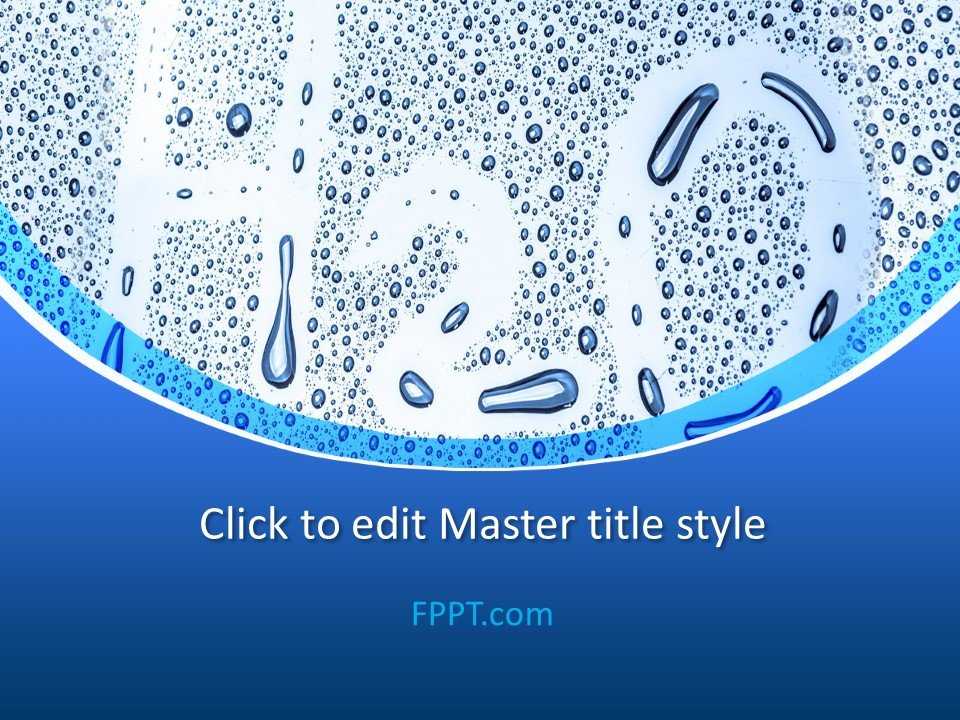 Water H2O PowerPoint Template