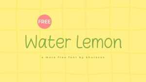 Water Lemon Font › Fontesk