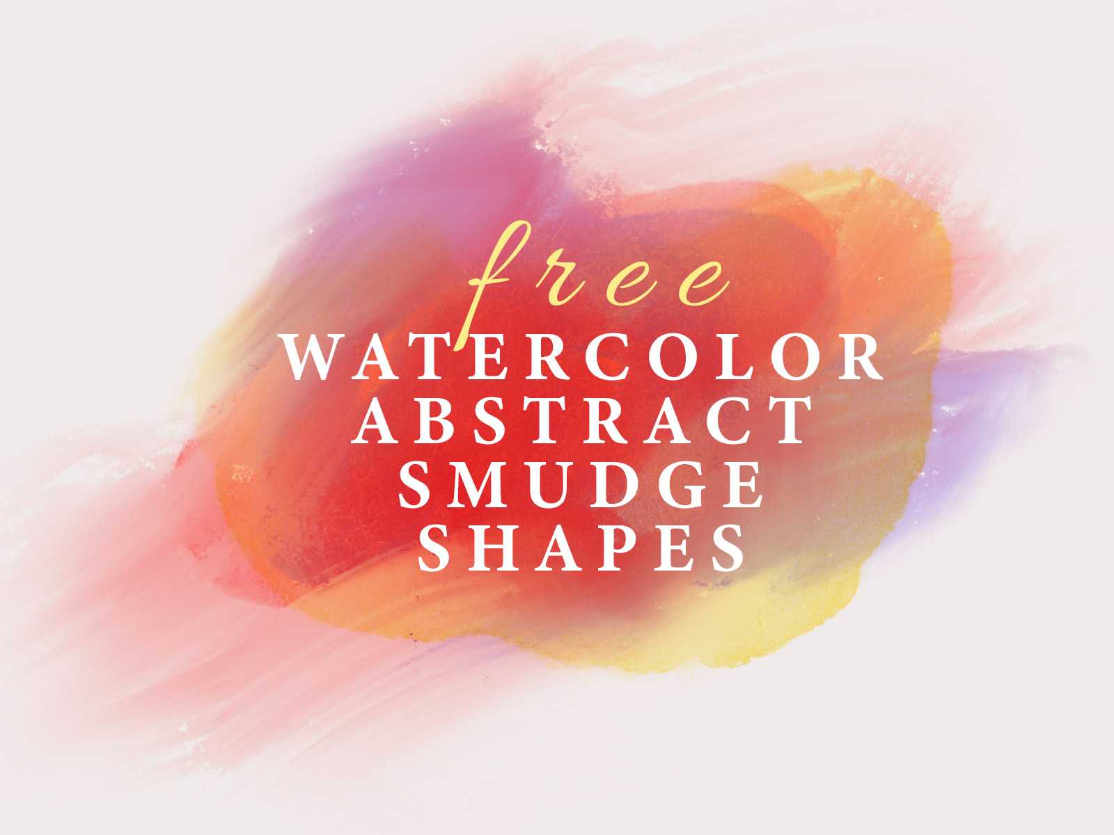 Watercolor Abstract Smudge Shapes
