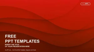 Waves of red PowerPoint Templates