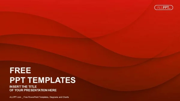 Waves of red PowerPoint Templates