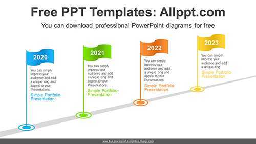 Waving Flags PowerPoint Diagram Template
