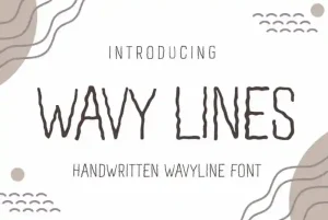 Wavy Lines Display Font