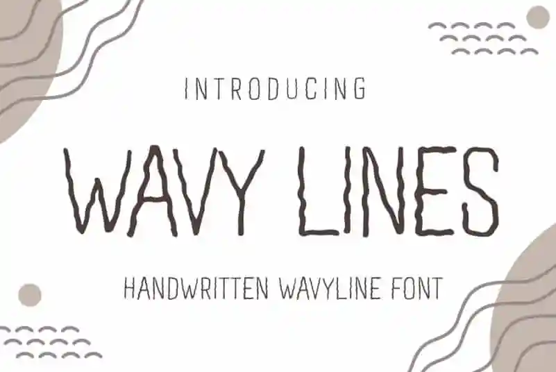 Wavy Lines Display Font