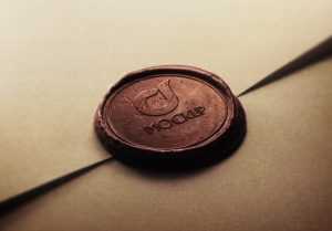 Wax Stamp Logo Mockup Closeup (PSD)