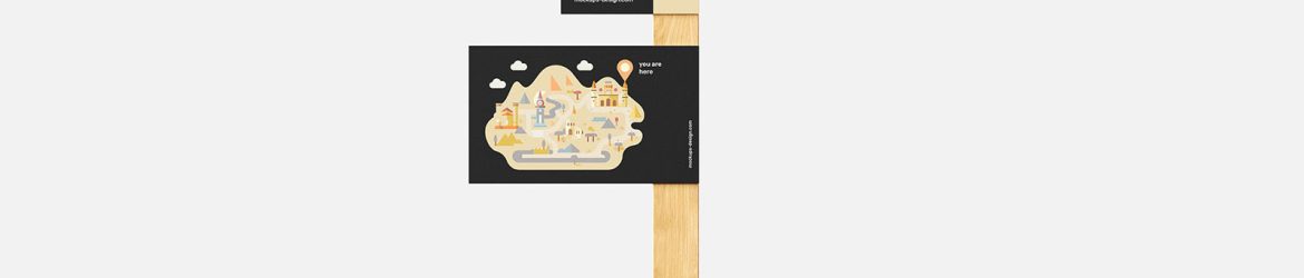 Wayfinding signs mockup - Instant Download