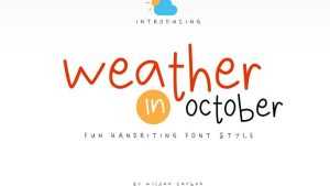 Weather in October Font › Fontesk