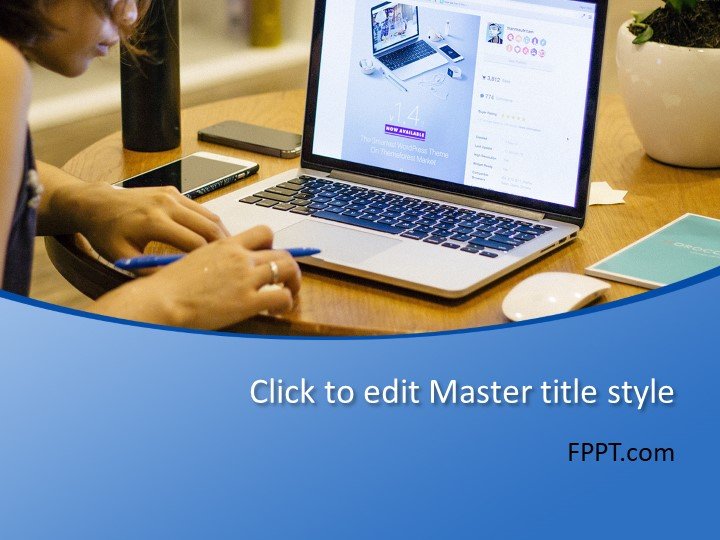 Web Designer Working in Computer PowerPoint Template