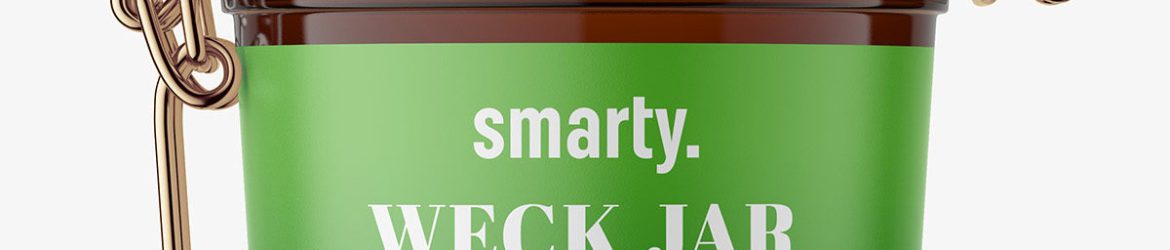Weck jar mockup / Amber