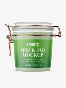 Weck jar mockup / Transparent