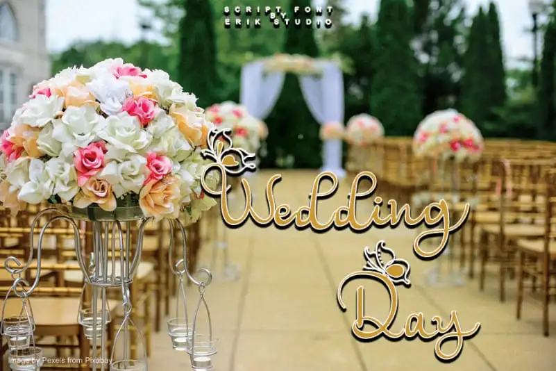 Wedding Day Script Font