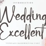 Wedding Excellent Script Font - Fonte Grátis Wedding Excellent Script Font