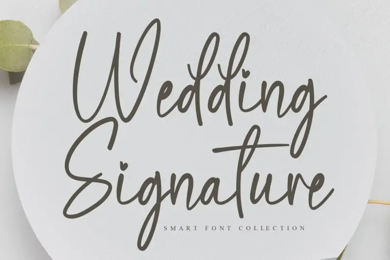 Wedding Signature Script Font
