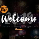 Welcome 2019 Brush Font