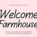 Welcome Farmhouse Handwritten Font