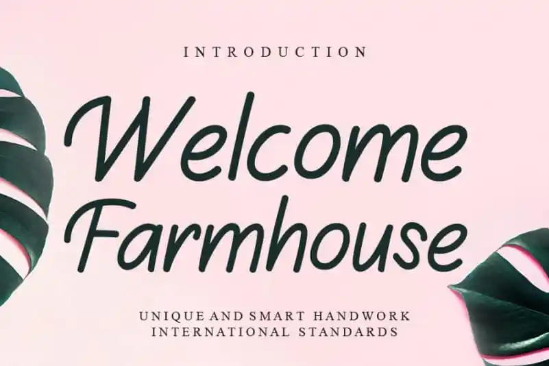 Welcome Farmhouse Handwritten Font
