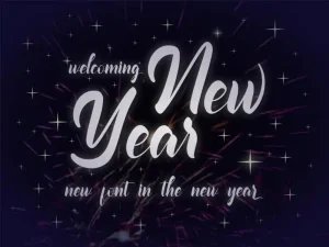 Welcoming New Year Script Font