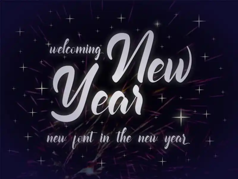 Welcoming New Year Script Font