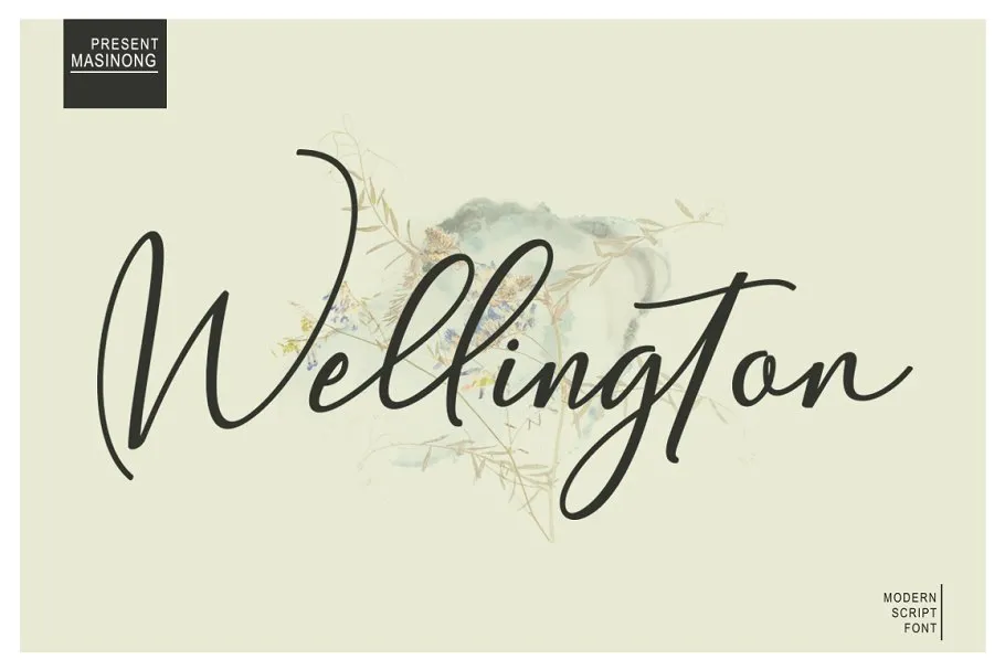 Wellington Calligraphy Font