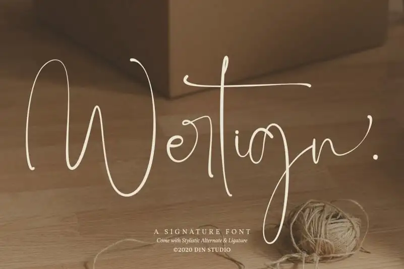 Wertign Script Font