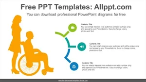 Wheelchair person PowerPoint Diagram Template
