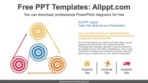 Wheels Rotating Gear PPT Diagram