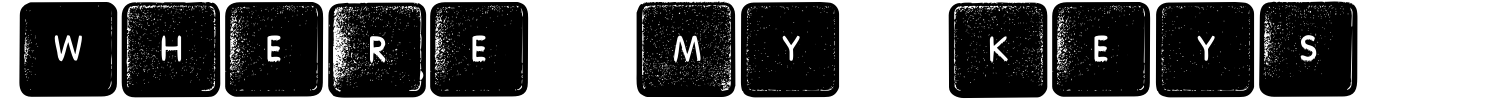 Where My Keys Font