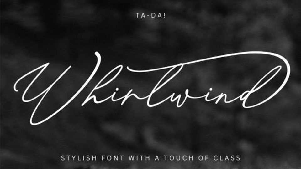 Whirlwind Font › Fontesk
