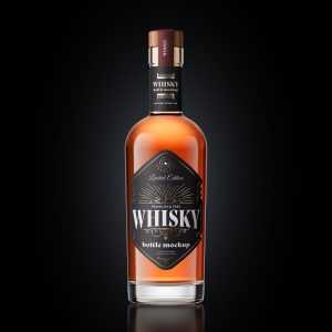 Whisky bottle mockup