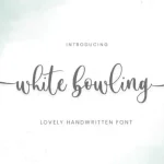 White Bowling Calligraphy Font