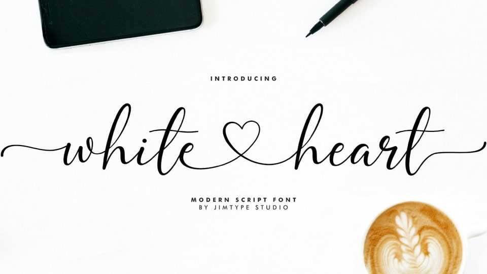 White Heart Font › Fontesk