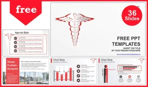 White Medical Symbol PowerPoint Template