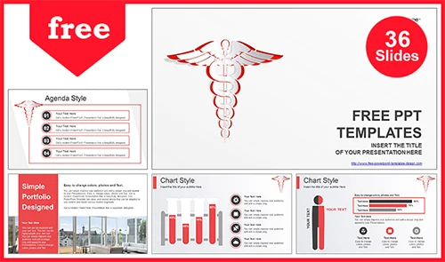 White Medical Symbol PowerPoint Template