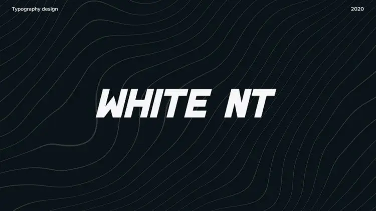 White NT Display Font