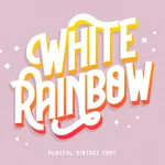 White Rainbow Font