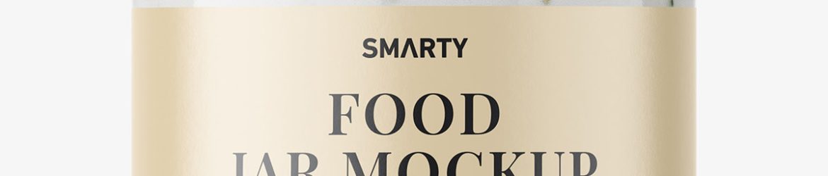 White sauce jar mockup