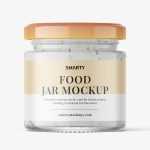 White sauce jar mockup
