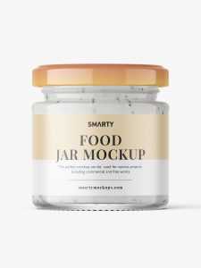 White sauce jar mockup