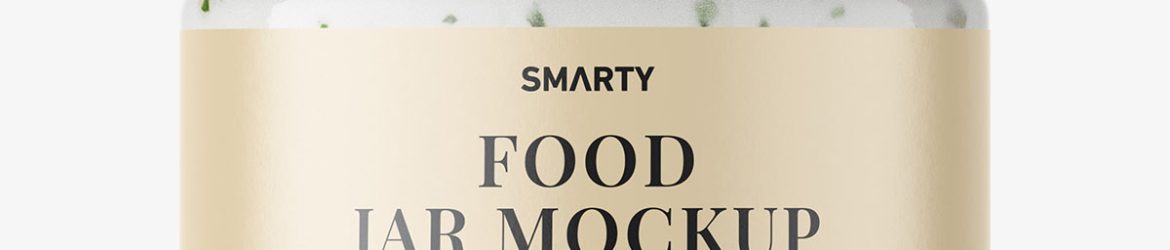 White sauce jar mockup