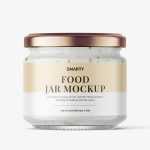 White sauce jar mockup