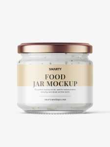 White sauce jar mockup