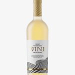 White wine frosted bottle mockup