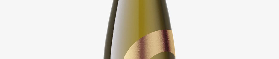 White wine in dark bottle mockup White wine in dark bottle mockup