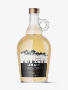 White wine jug mockup