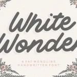 White Wonder Monoline Handwritten Font