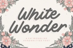 White Wonder Monoline Handwritten Font
