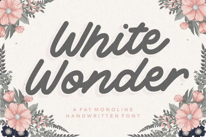 White Wonder Monoline Handwritten Font