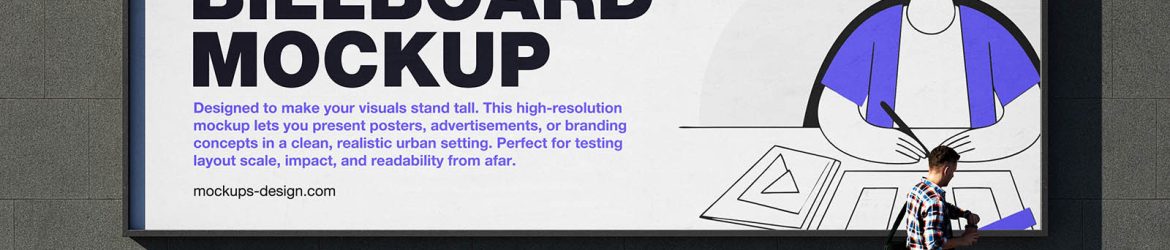 Wide billboard mockup